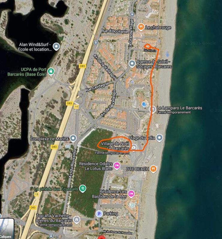 Le Victoria'S Beach Barcares - Parking Prive - Direct Plage - 5 Minutes A Pied Du Lydia - 3 Personnes Le Barcarès Eksteriør billede