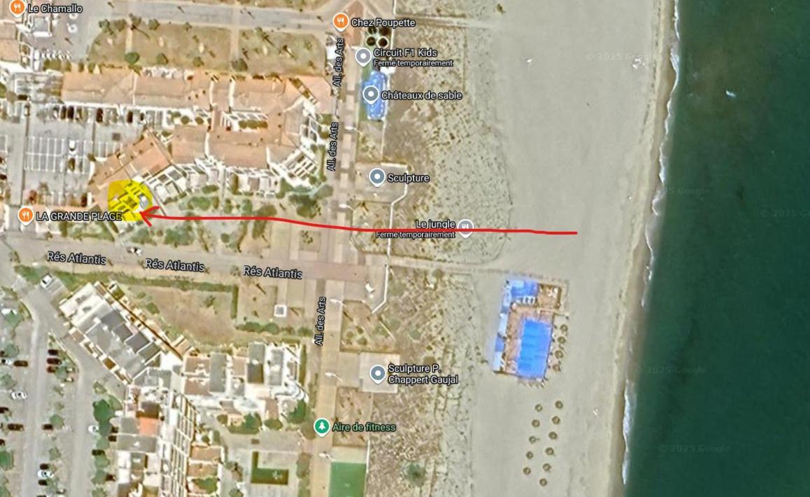Le Victoria'S Beach Barcares - Parking Prive - Direct Plage - 5 Minutes A Pied Du Lydia - 3 Personnes Le Barcarès Eksteriør billede